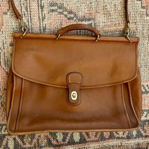 Leather Coach Briefcase/Purse - 90s Vintage